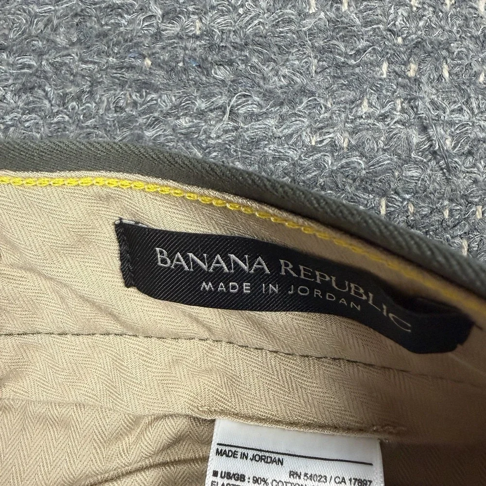 Banana Republic Smithfield Pants Men 32X32 Rapid Movement Chino Relaxed Pleated
